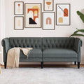 Armlehnen und Knopfheftung an dem Sofa