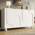 4 Tueren und Holzbeine an dem Sideboard