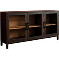 Glastueren praegen das Sideboard aus Mangoholz