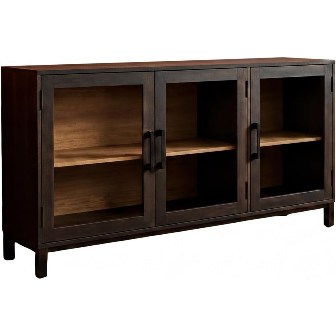 Glastueren praegen das Sideboard aus Mangoholz
