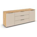Sideboard aus Holzwerkstoff zeigt sanft schliessende Fronten