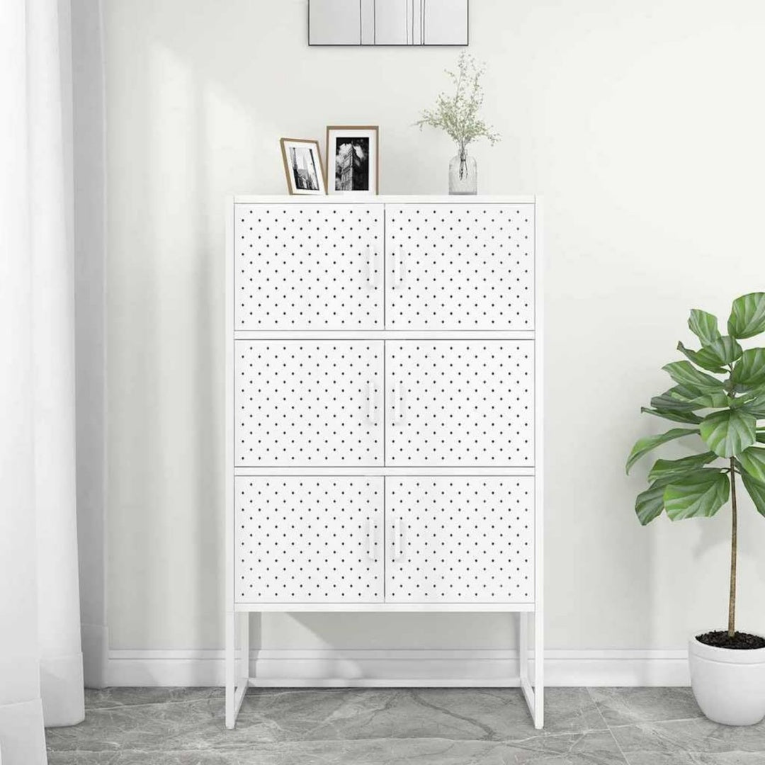 Hochschrank mit den Massen 80 x 35 x 135 cm in Weiss
