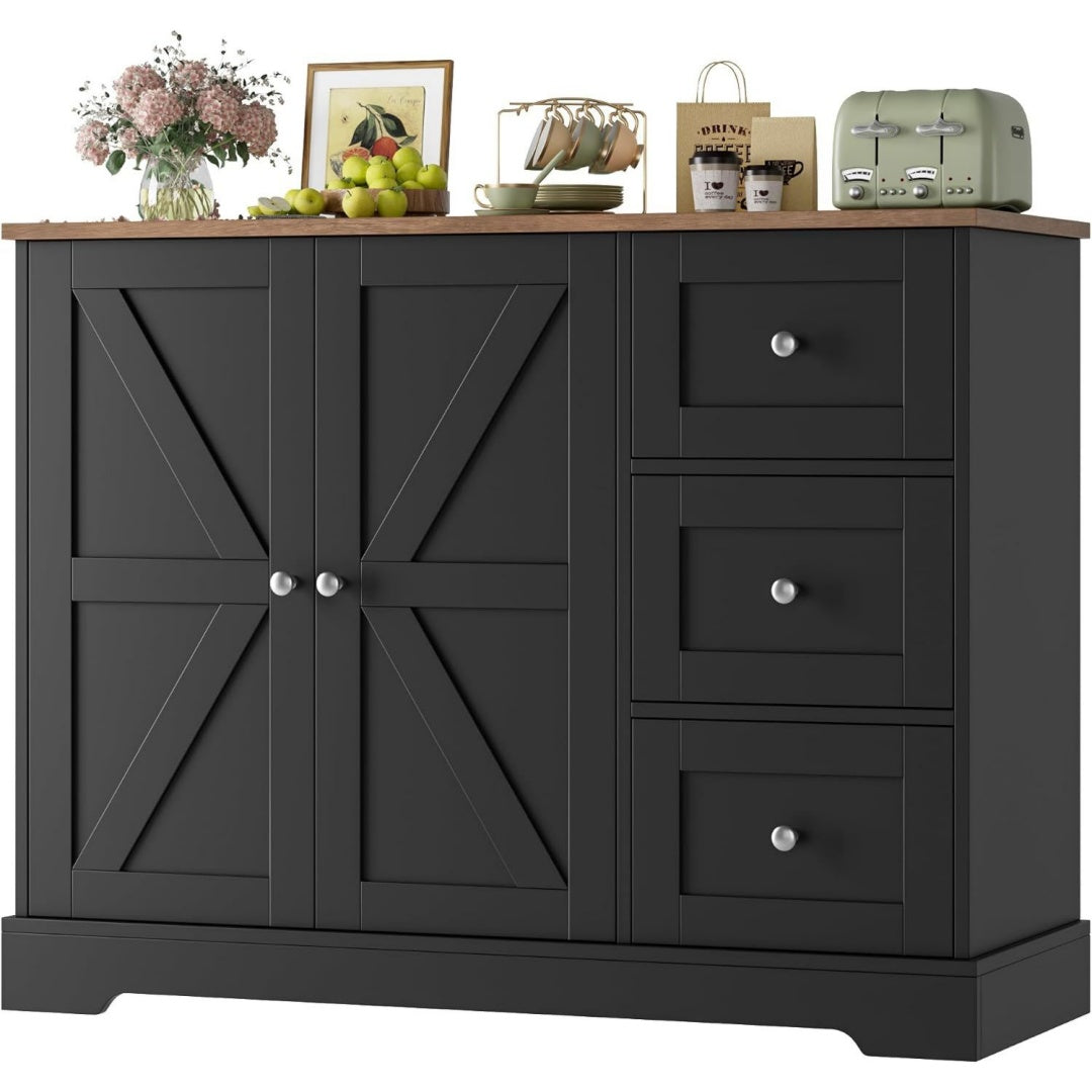 Sideboard verbindet 2 Tueren und 3 Schubladen