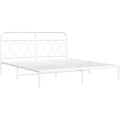 Das Bettgestell misst 160 x 200 cm in Weiss