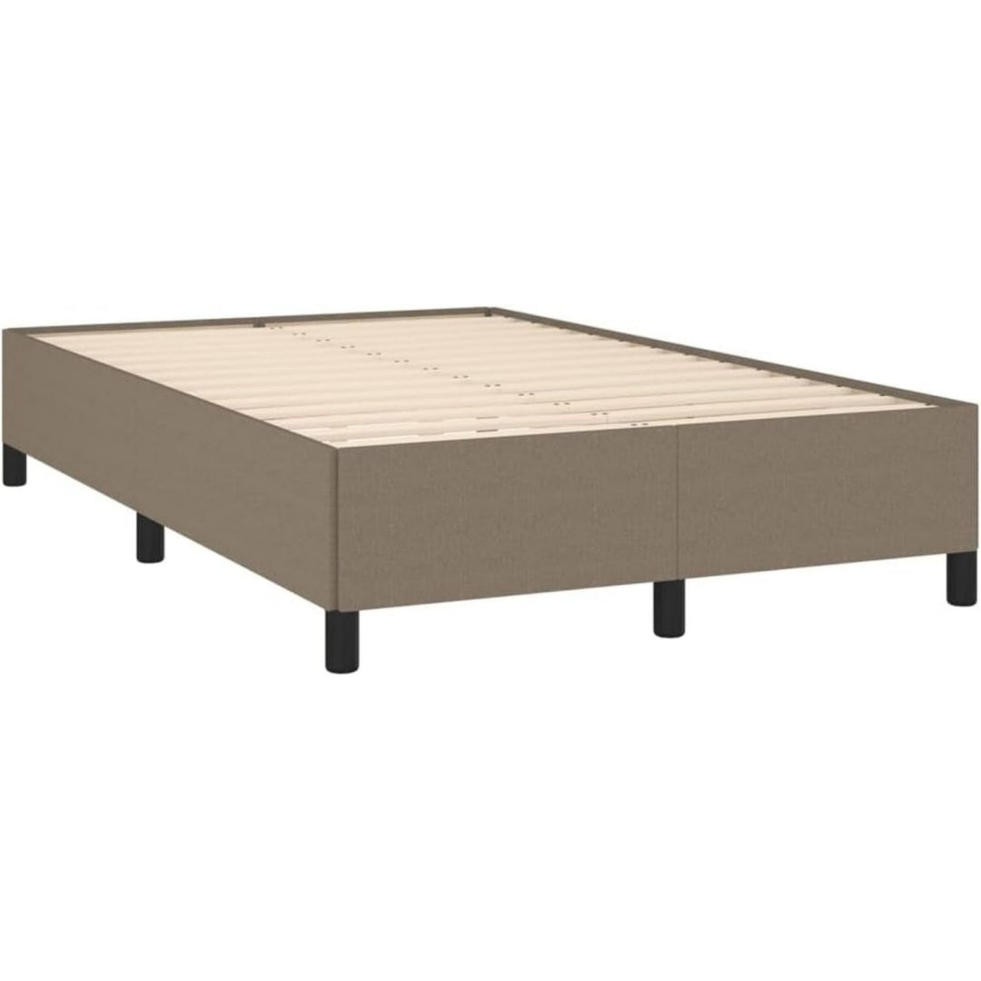 Bettgestell aus Stoff in Taupe