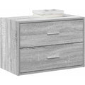 Sideboard verbindet eine stapelbare Form und 2 Schubladen