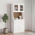 Sideboard mit Glasablagen und geschlossenem Stauraum