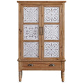 Naturbraun und Weiss bestimmt die Farbgebung von dem Sideboard