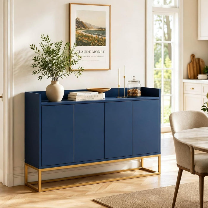 Sideboard mit 4 Tueren, Schubladen und grifflosen Fronten