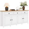 Sideboard mit 4 Tueren, geschlossenem Stauraum und Holzoptik