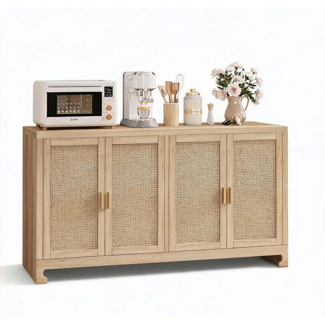 Sideboard verbindet 4 Tueren und Flechtoptik